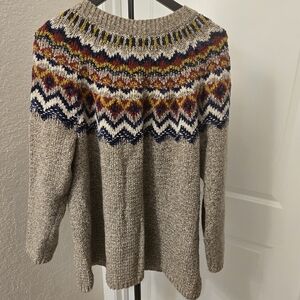 J. Jill Multicolor Chevron Pattern Sweater